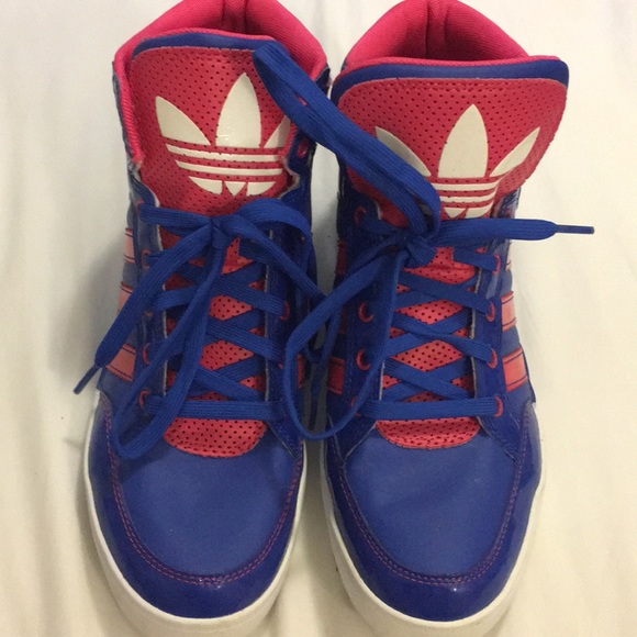 blue patent leather adidas